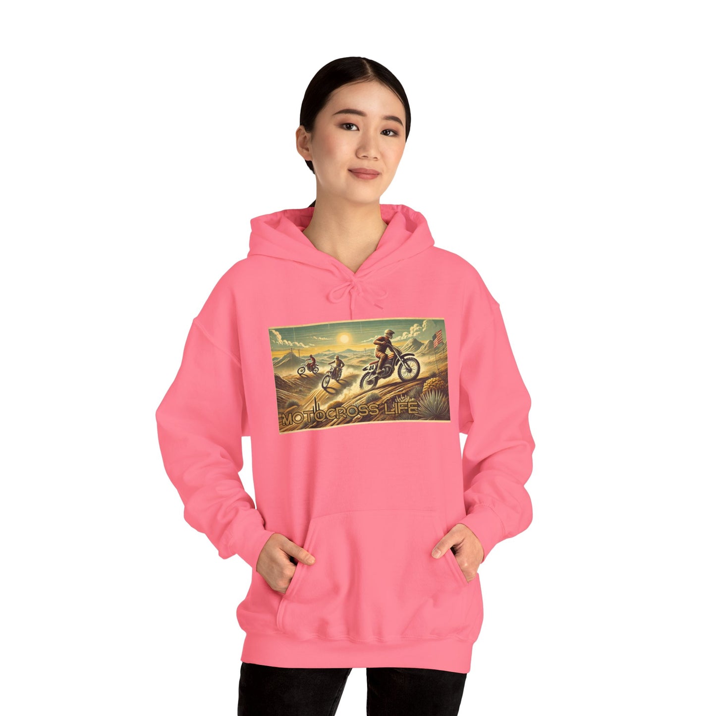 Motocross Life: Riding the Dunes Hoodie