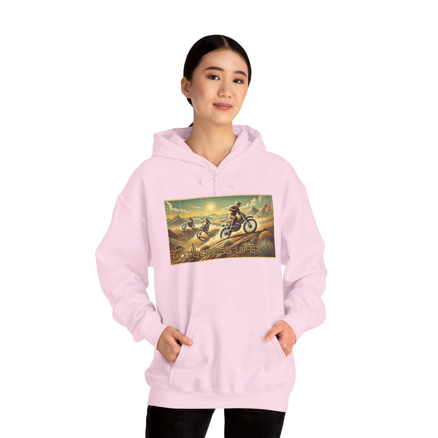 Motocross Life: Riding the Dunes Hoodie