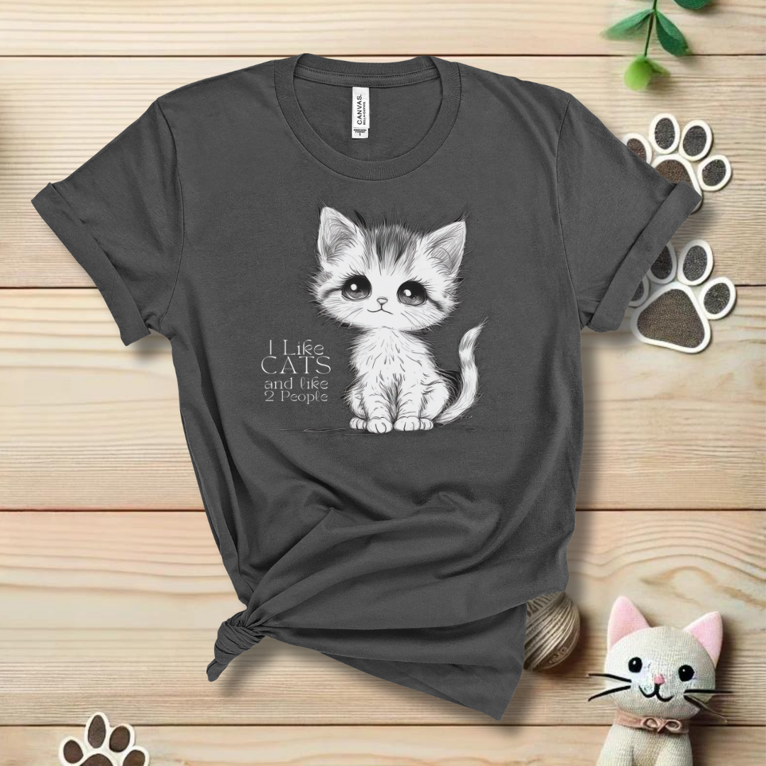 I Like Cats And Like 2 People T-Shirt