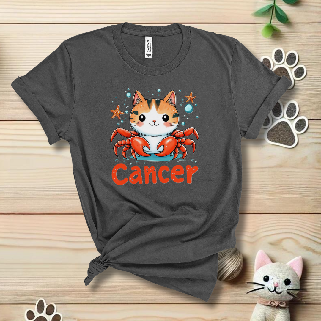 Cancer Zodiac Cat T-Shirt