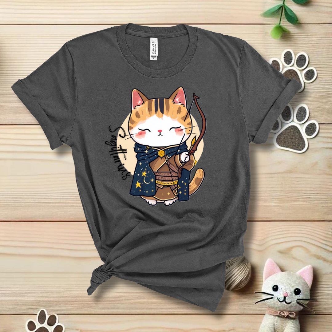 Sagittarius Zodiac Cat T-Shirt