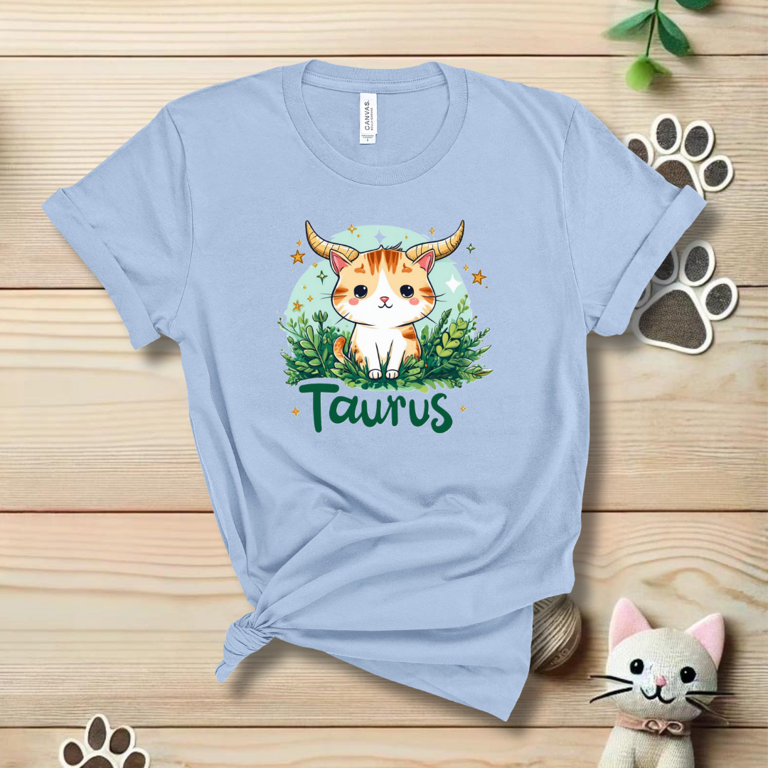 Taurus Zodiac Cat T-Shirt