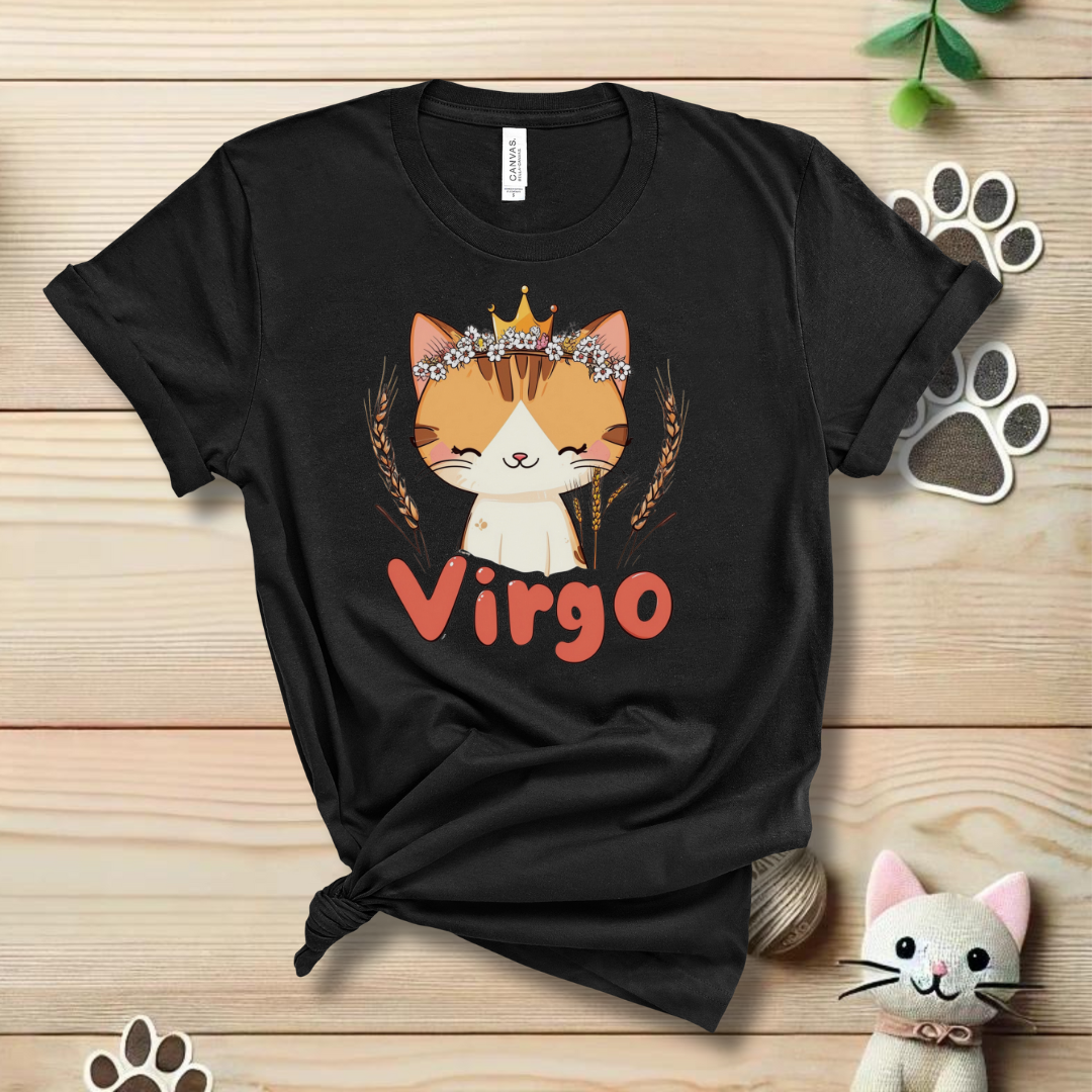 Virgo Zodiac Cat T-Shirt