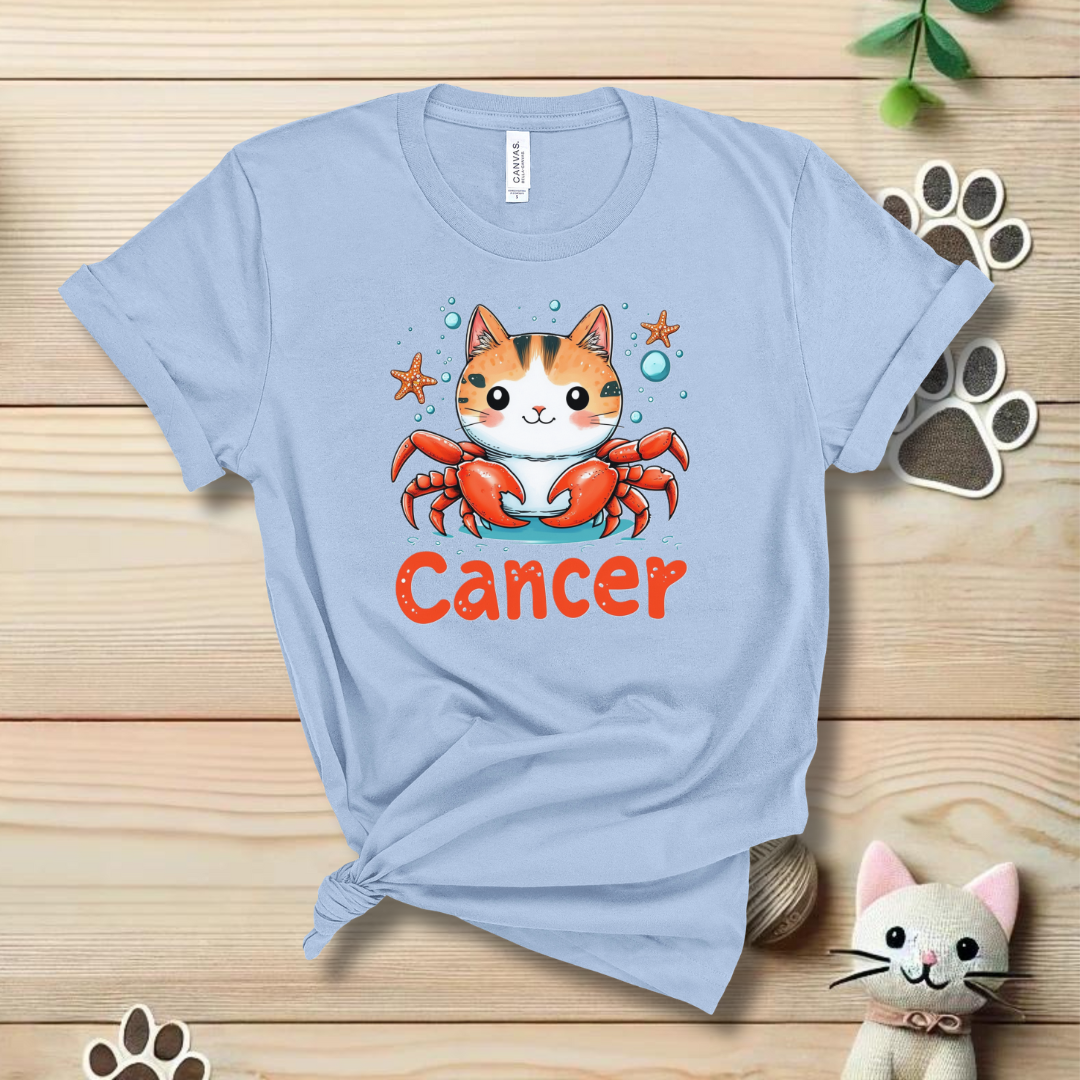 Cancer Zodiac Cat T-Shirt