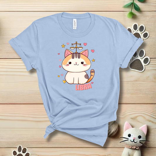 LIbra Zodiac Cat T-Shirt