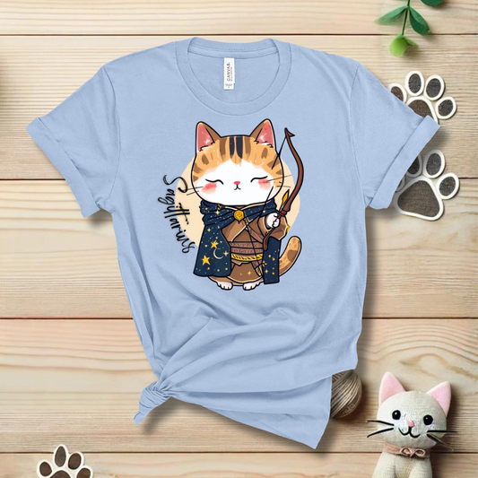 Sagittarius Zodiac Cat T-Shirt