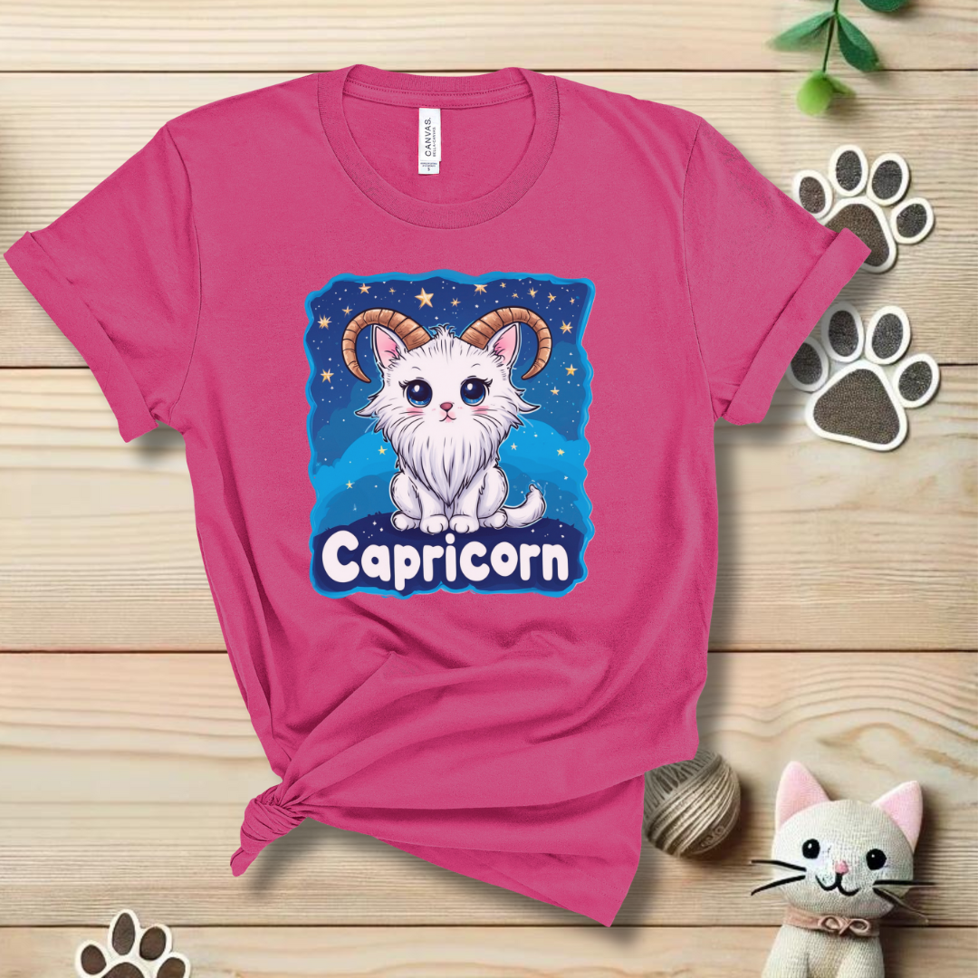 Capricorn Zodiac Cat T-Shirt