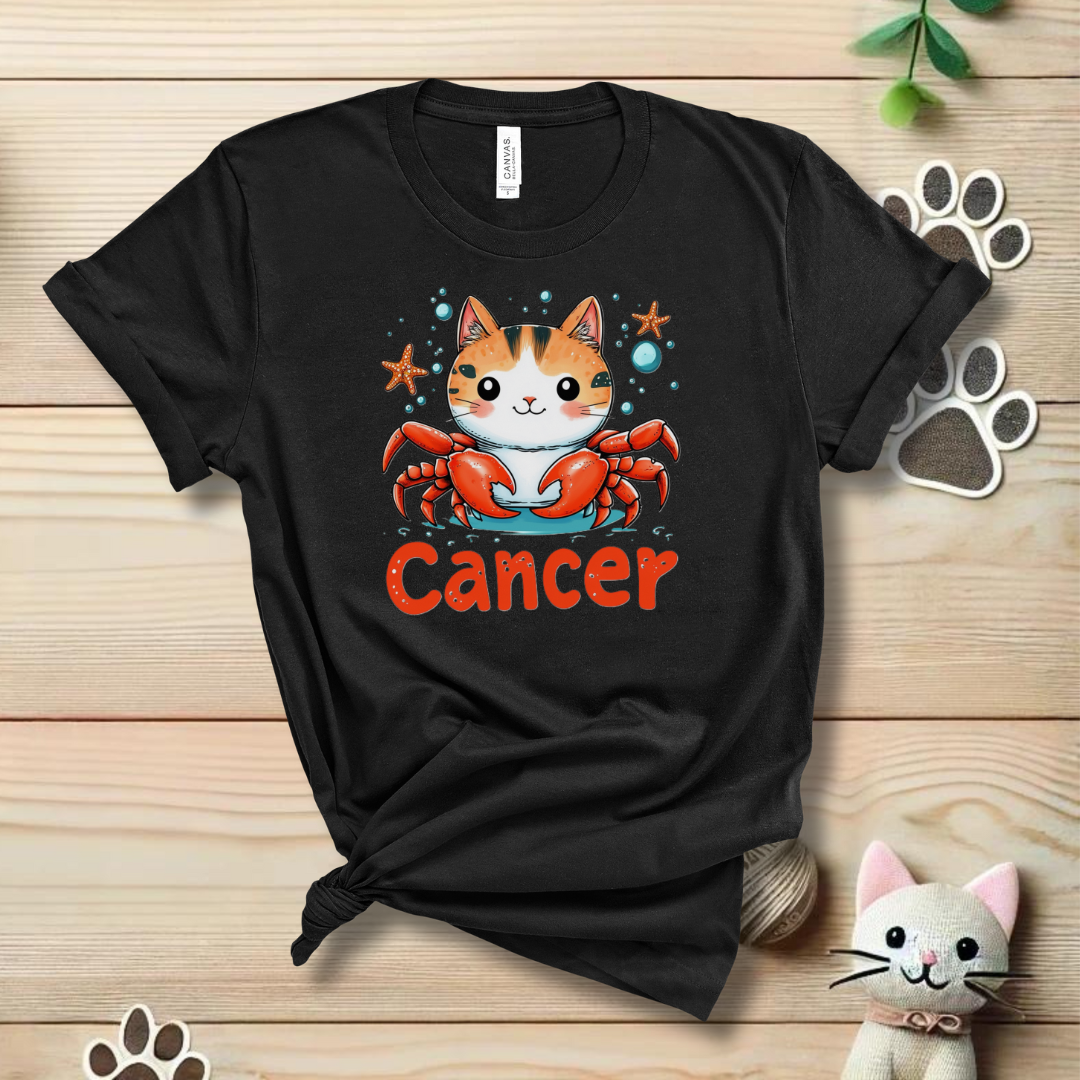 Cancer Zodiac Cat T-Shirt