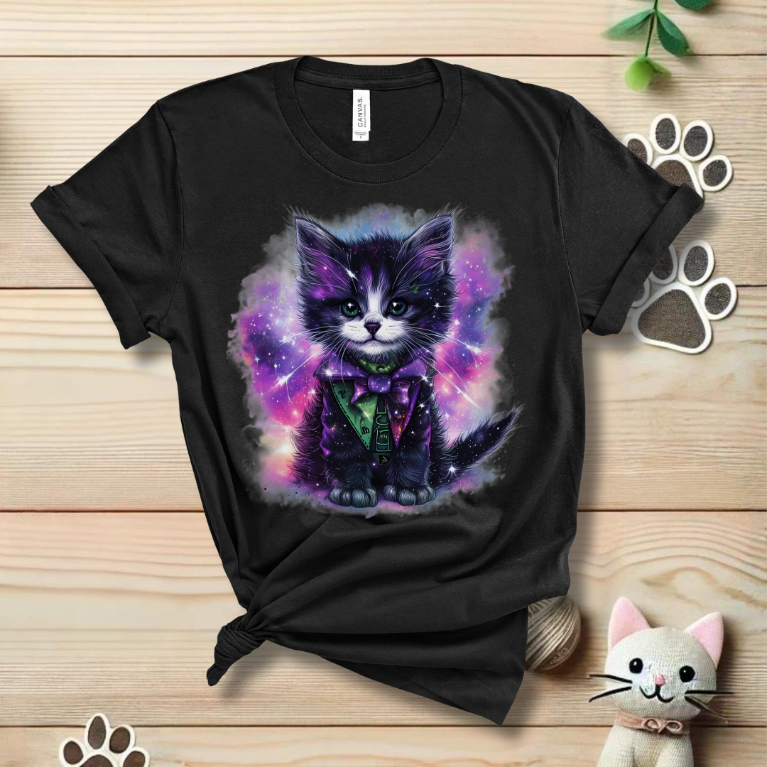 The Cosmic Prankster Kitten T-Shirt