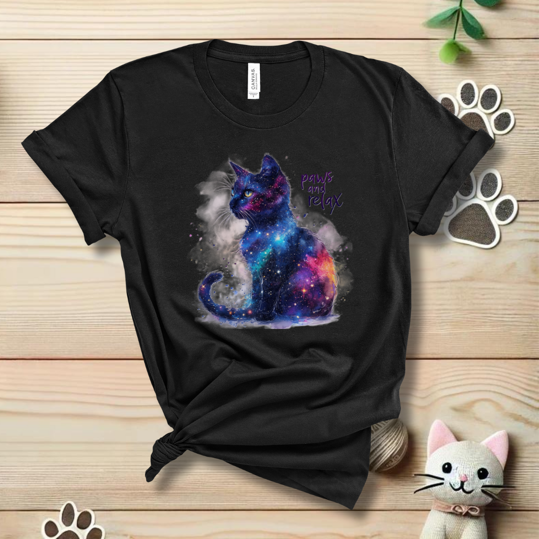 Paws and Relax black cat T-Shirt