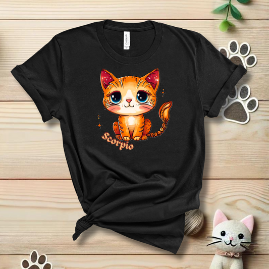 Scorpio Zodiac Cat T-Shirt