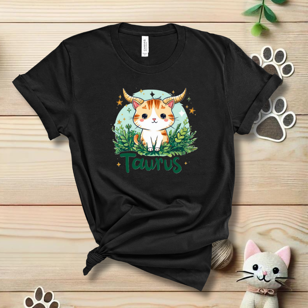 Taurus Zodiac Cat T-Shirt