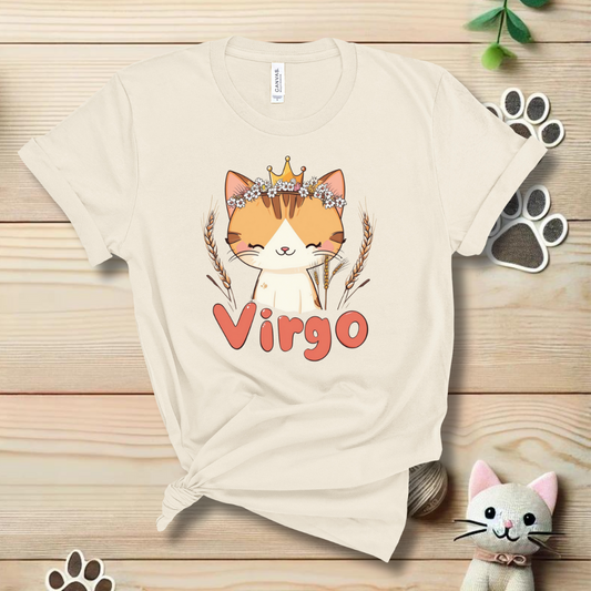 Virgo Zodiac Cat T-Shirt