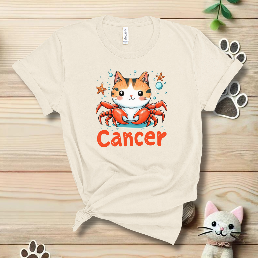 Cancer Zodiac Cat T-Shirt