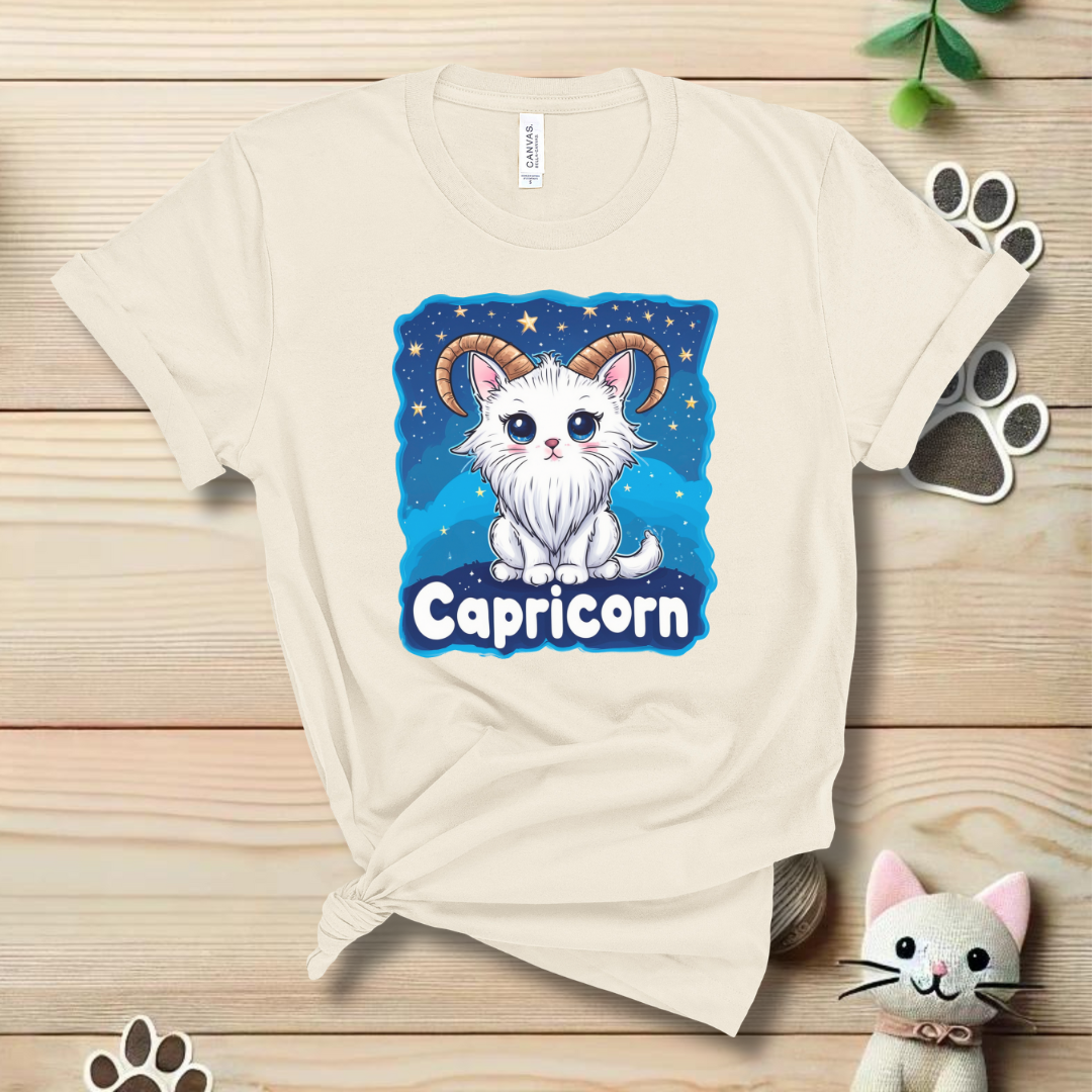 Capricorn Zodiac Cat T-Shirt