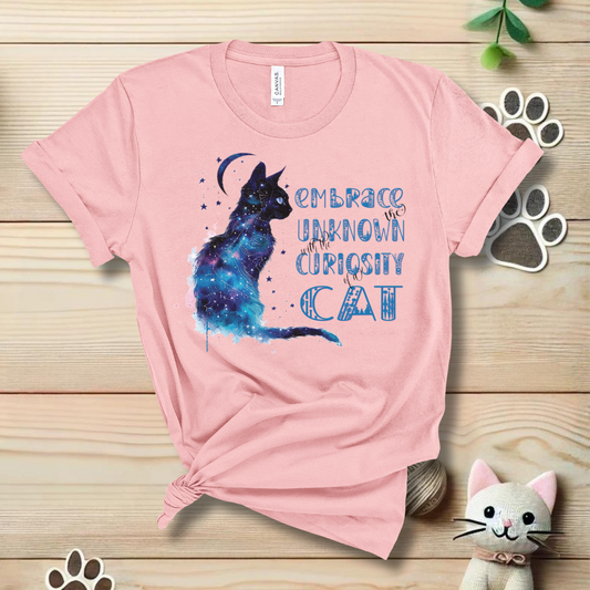 Embrace the Unknonw with the Curiosity of a CAT T-shirt