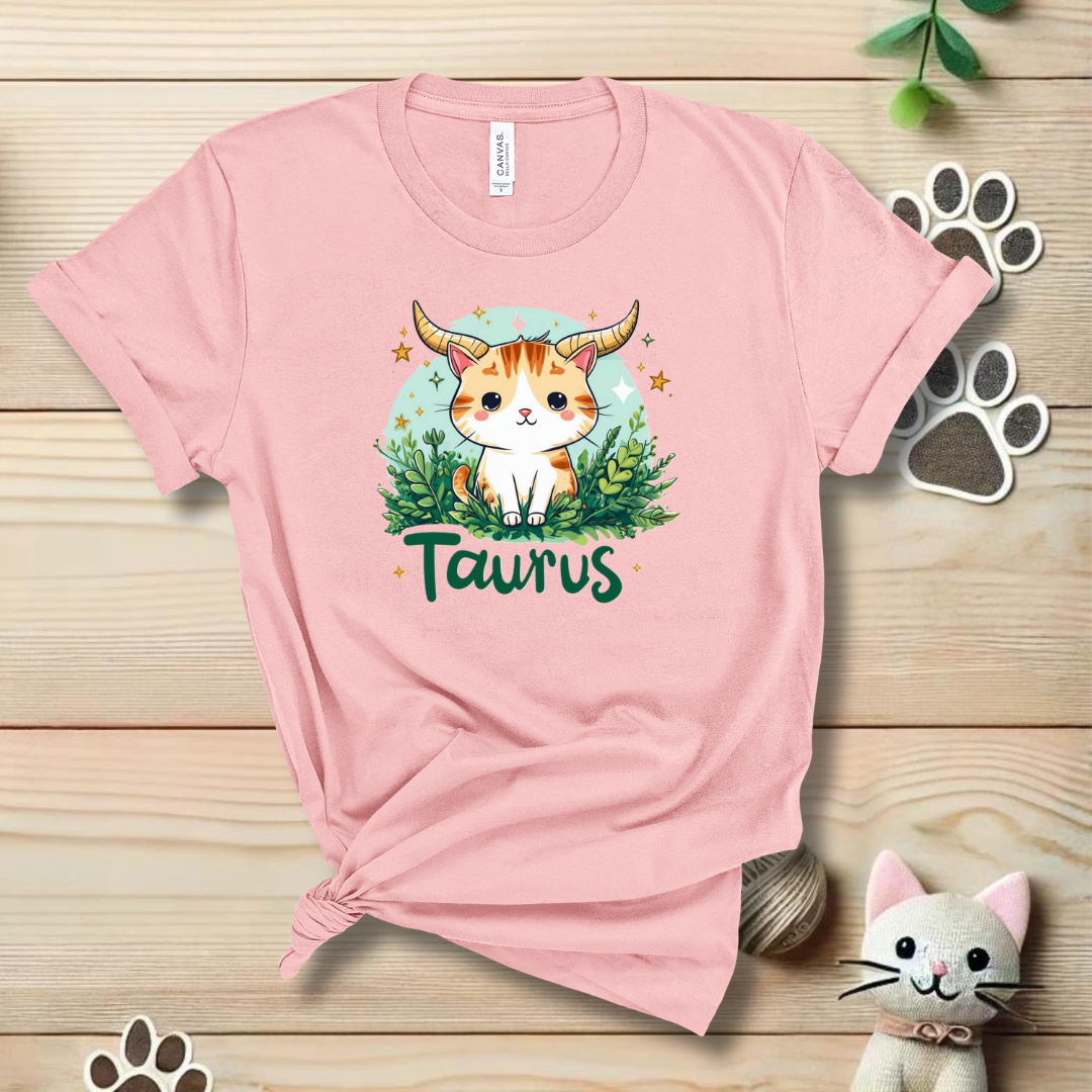 Taurus Zodiac Cat T-Shirt