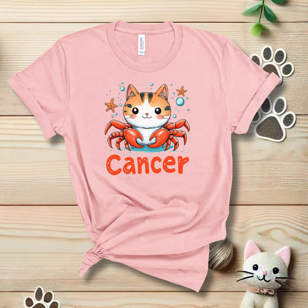 Cancer Zodiac Cat T-Shirt