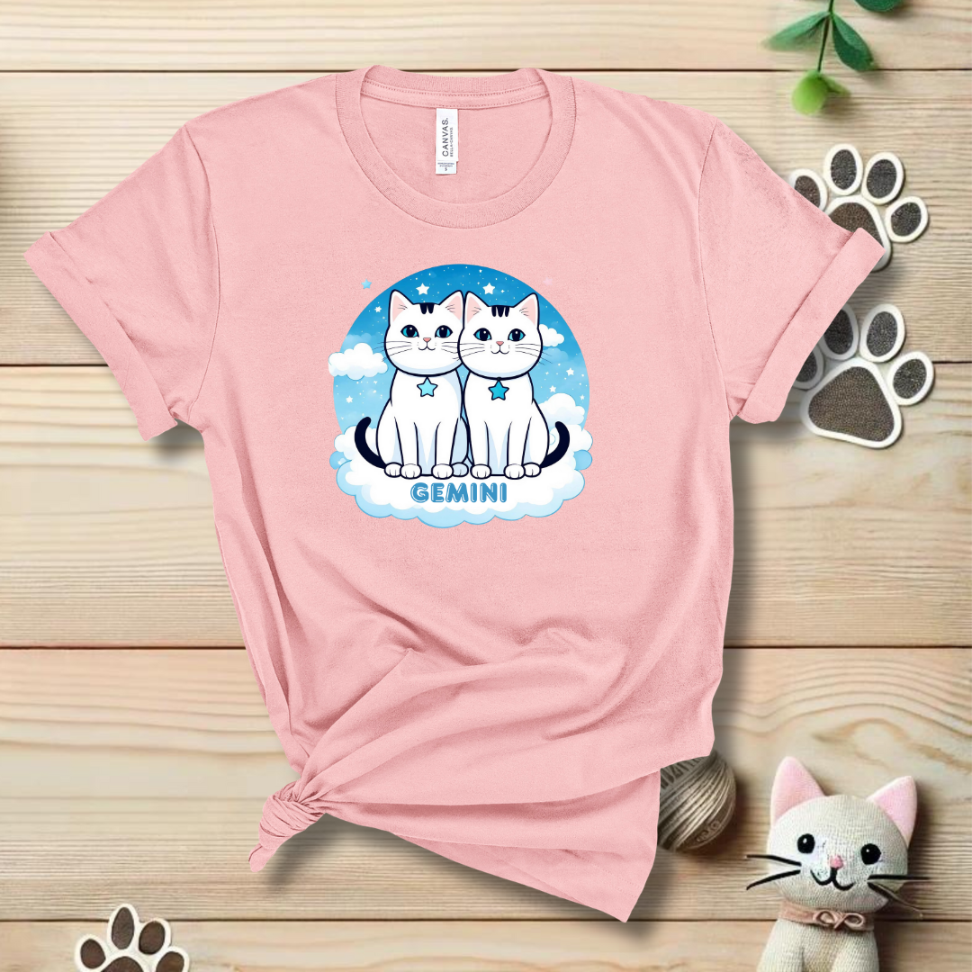 Gemini Zodiac Cat T-Shirt