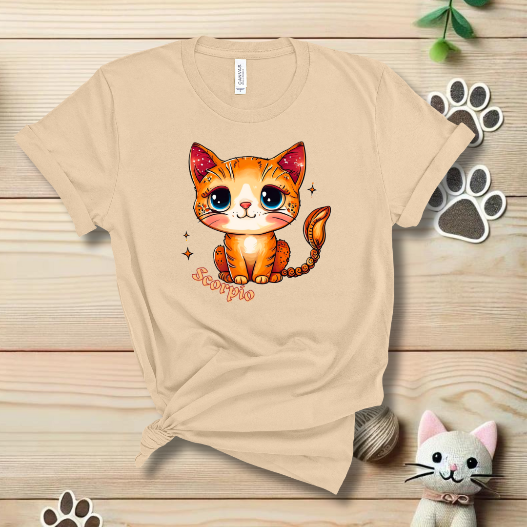 Scorpio Zodiac Cat T-Shirt