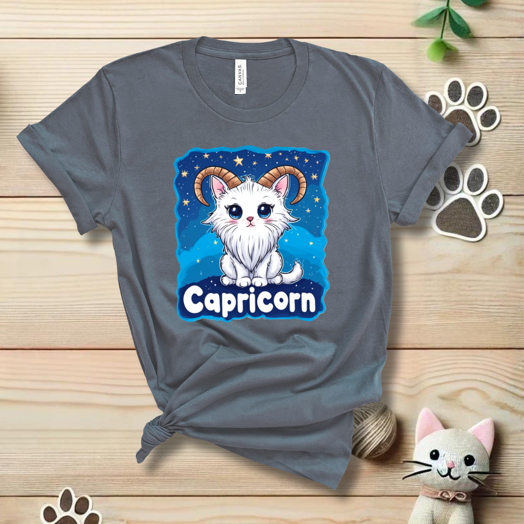 Capricorn Zodiac Cat T-Shirt