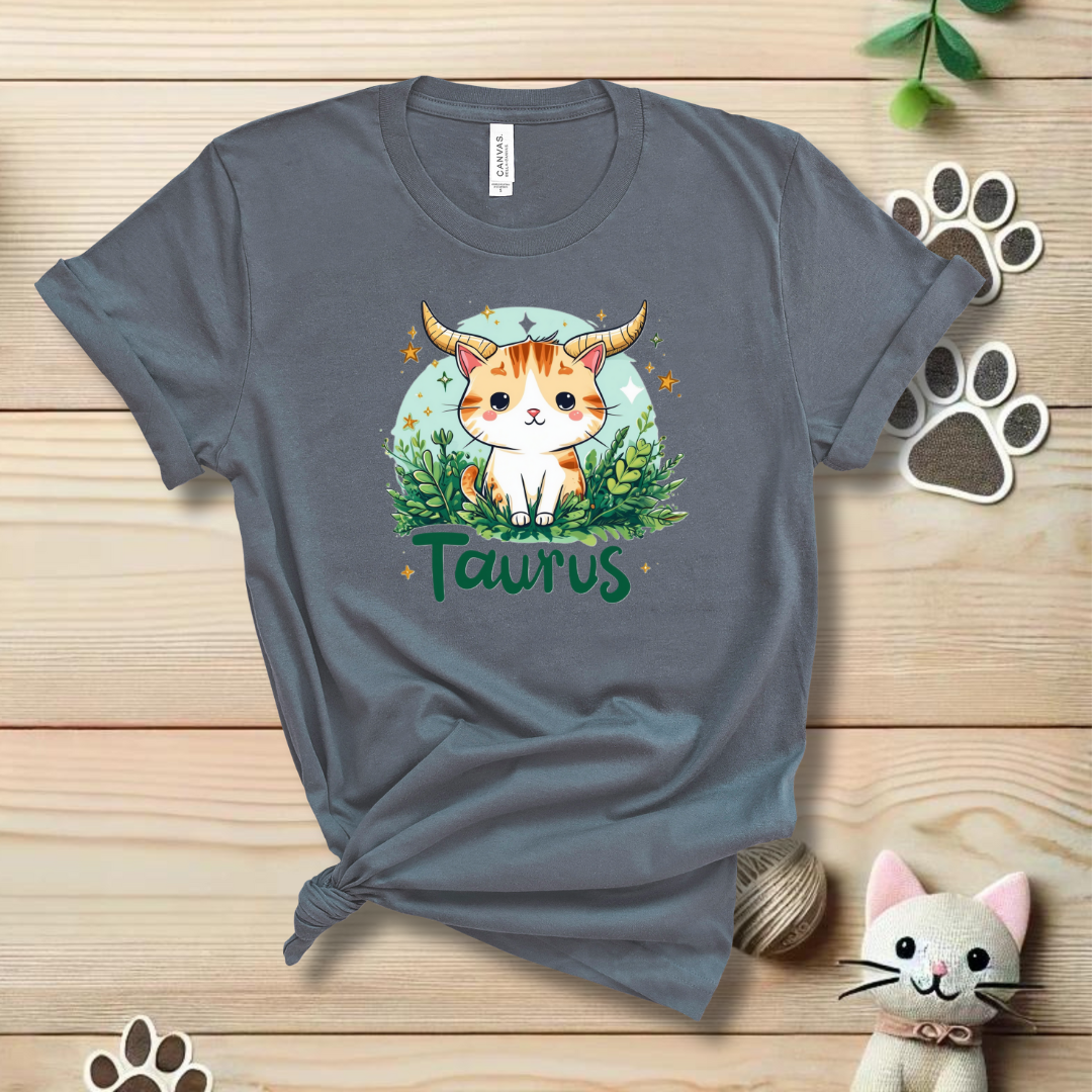 Taurus Zodiac Cat T-Shirt