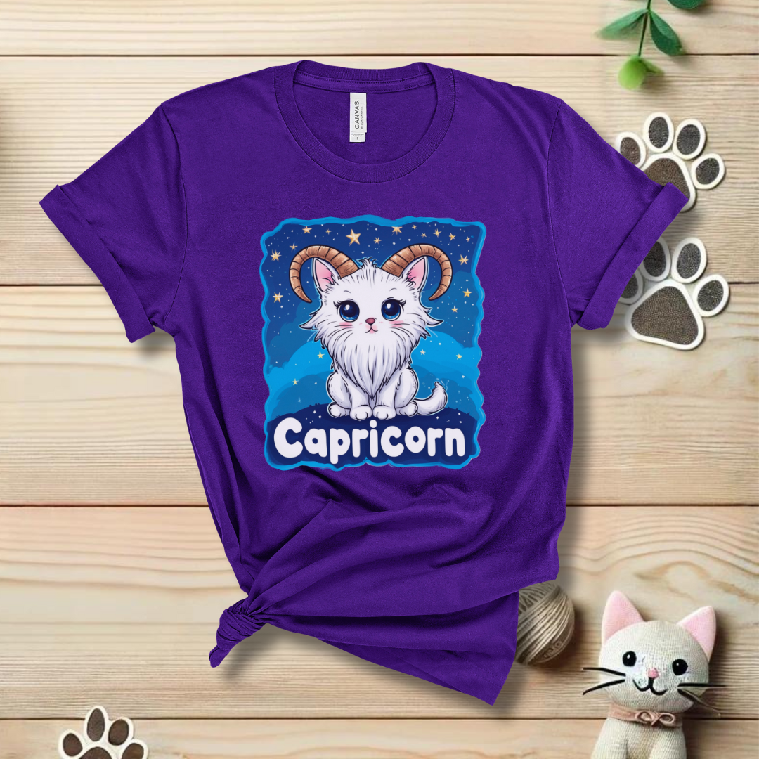 Capricorn Zodiac Cat T-Shirt