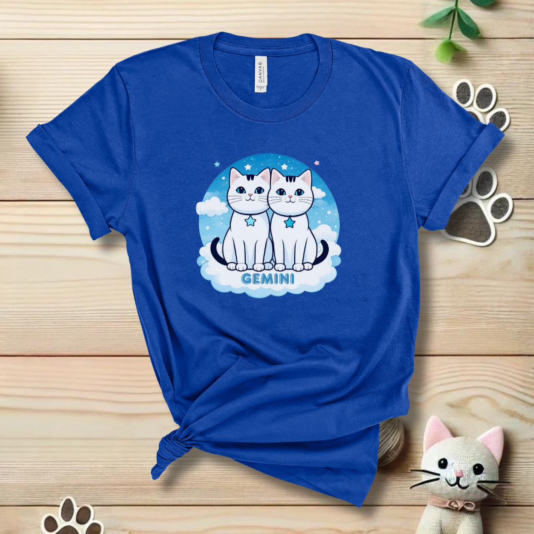 Gemini Zodiac Cat T-Shirt