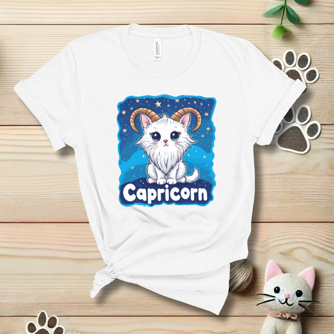 Capricorn Zodiac Cat T-Shirt