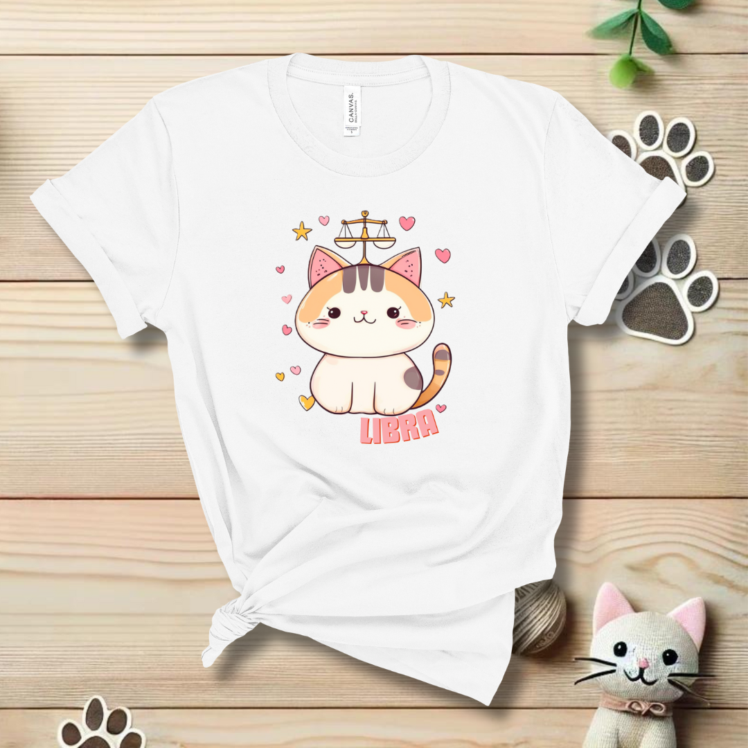 LIbra Zodiac Cat T-Shirt