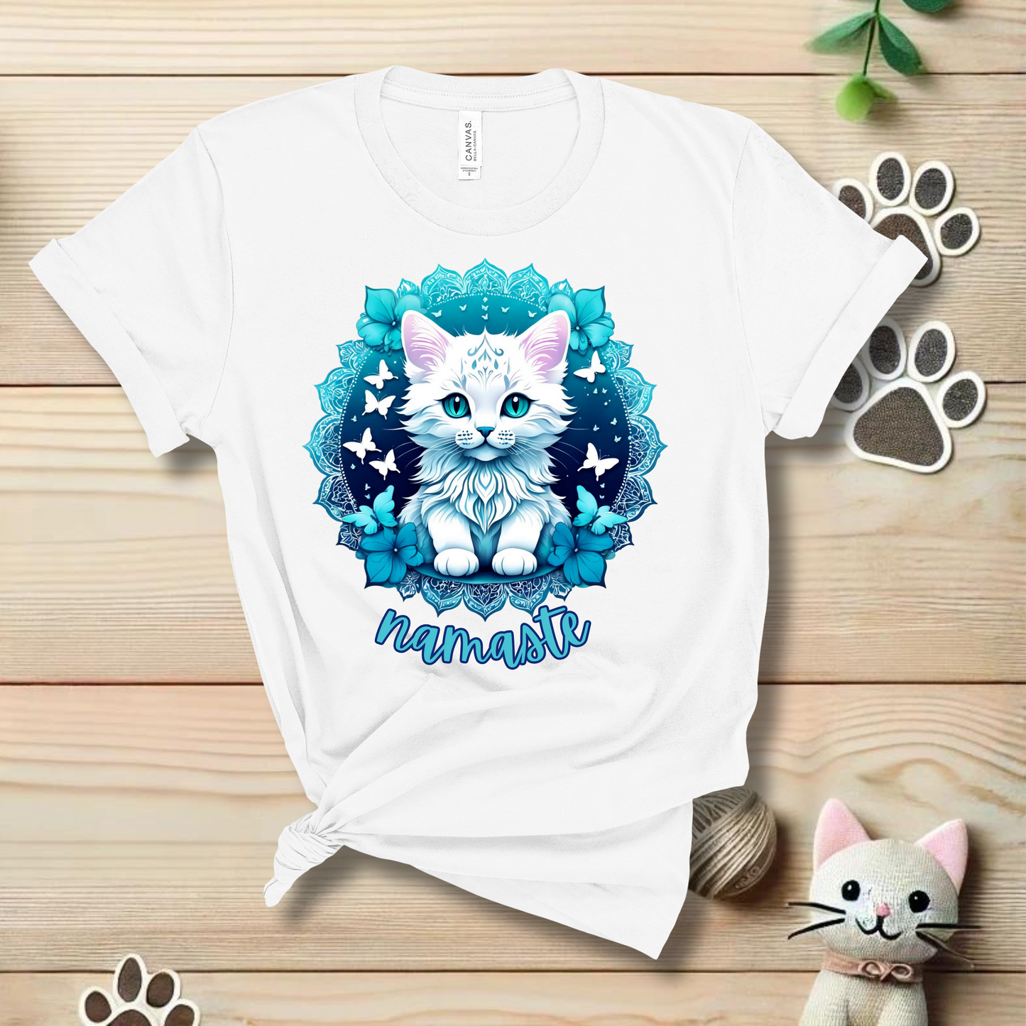 Namaste Kitten Mandala T-Shirt